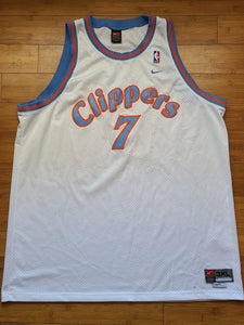 Vintage Mens Nike Los Angeles Clippers Lamar Odom Retro Jersey Size 3XL-White