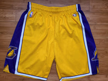 Load image into Gallery viewer, Vintage Mens Champion Los Angeles Lakers Shorts Size XL-Gold