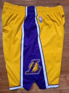 Vintage Mens Champion Los Angeles Lakers Shorts Size XL-Gold