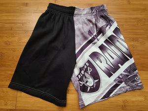 Vintage Mens Chalk Line Los Angeles/Oakland/Las Vegas Raiders Fanimation Sweat Shorts Size Small-Black
