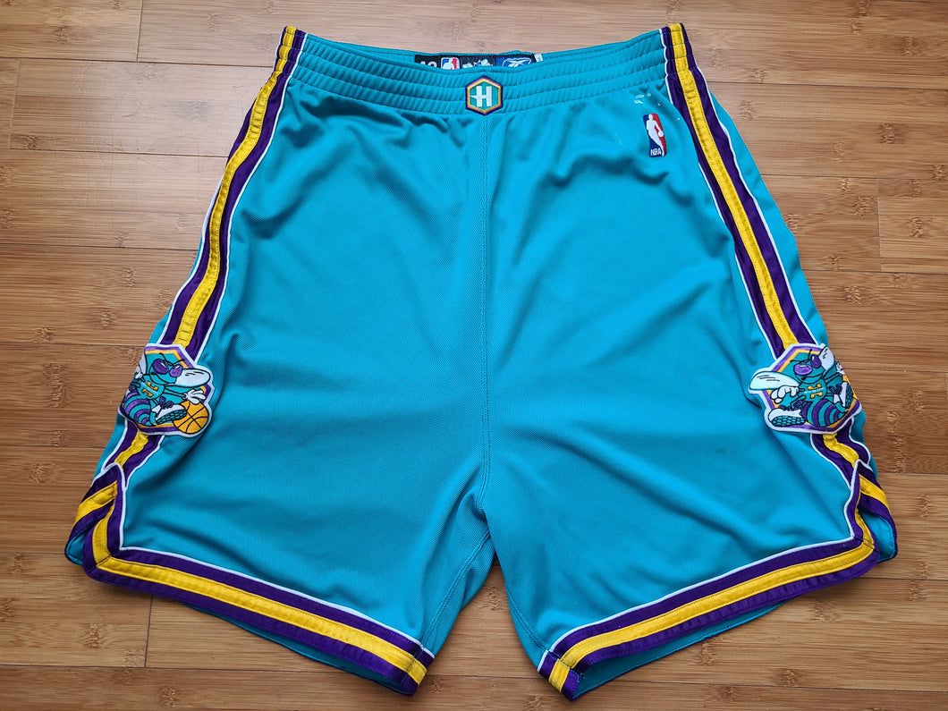 Vintage Mens Reebok New Orleans Hornets Game Issued Shorts Size 42-Teal
