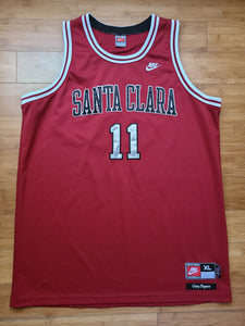 Vintage Mens Nike Santa Clara Steve Nash Retro Jersey Size XL-Red