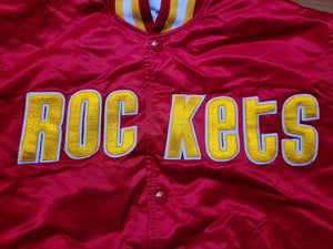 Vintage Mens Starter Houston Rockets Satin Jacket Size Medium-Red