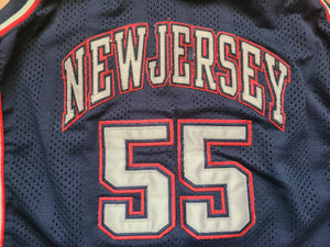 Vintage Mens Champion New Jersey Nets Jayson Williams Authentic Jersey Size 44-Navy Blue