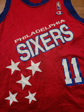 Load image into Gallery viewer, Rare Vintage Mens Champion Philadelphia 76ers Greg Graham Jersey Size 40-Red