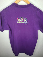 Load image into Gallery viewer, Vintage Mens 90s Mickey, Minnie, and Goofy Hip Hop Florida Tshirt Size Medium-Purple