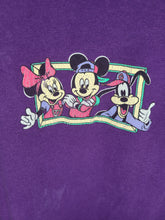 Load image into Gallery viewer, Vintage Mens 90s Mickey, Minnie, and Goofy Hip Hop Florida Tshirt Size Medium-Purple