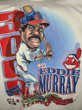 Load image into Gallery viewer, Vintage Mens Salem Sportswear Cleveland Indians Eddie Murray Caricature Tshirt Size Large-White