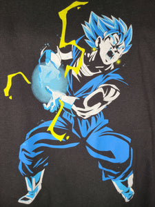 Mens Dragon Ball Super Vegito Blue Tshirt Size XL-Black