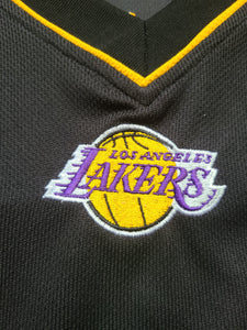 Vintage Mens Nike Los Angeles Lakers L/S Warm Up Shirt Size XXL-Black