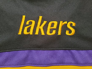 Vintage Mens Nike Los Angeles Lakers L/S Warm Up Shirt Size XXL-Black