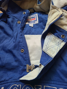 Vintage Mens Starter Indianapolis Colts 3/4 Pullover Jacket Size Large-Blue