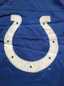 Vintage Mens Starter Indianapolis Colts 3/4 Pullover Jacket Size Large-Blue