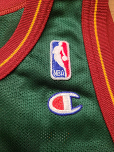 Vintage Mens Champion Seattle Supersonics Gary Payton Jersey Size 48-Green