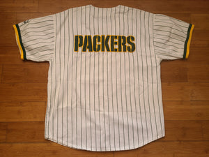 Vintage Mens Starter Green Bay Packers Pinstripe Jersey Size Large-White