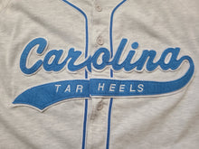 Load image into Gallery viewer, Vintage Mens Starter North Carolina Tar Heels Script Button Up Jersey Size Large-Grey