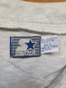 Vintage Mens Starter North Carolina Tar Heels Script Button Up Jersey Size Large-Grey