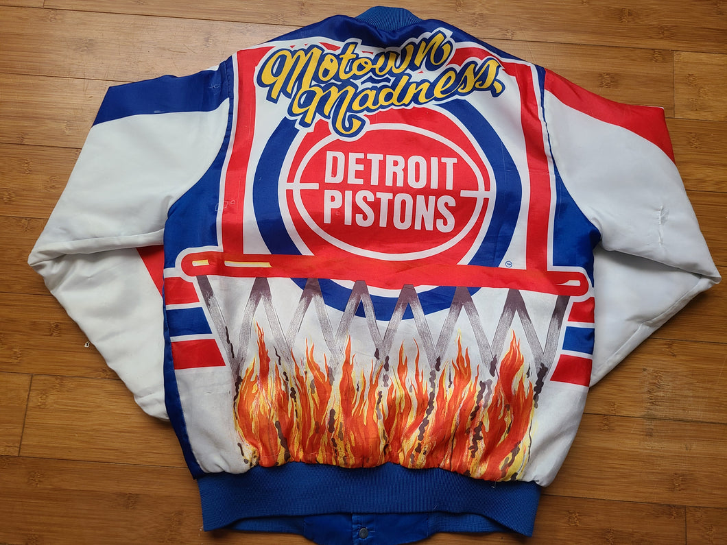 Vintage Mens Chalk Line Detroit Pistons Fanimation Jacket Size Small