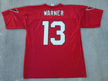 Load image into Gallery viewer, Vintage Mens NFL Arizona Cardinals Kurt Warner Jersey Size Large-Red