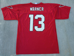 Vintage Mens NFL Arizona Cardinals Kurt Warner Jersey Size Large-Red