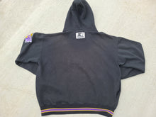 Load image into Gallery viewer, Vintage Mens Starter Los Angeles Lakers Script Hooded Sweater Size Large-Black