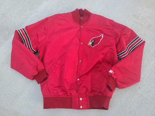 Vintage Mens Starter Arizona Cardinals Satin Jacket Size Large-Red