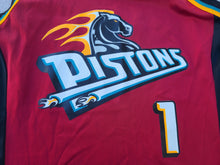 Load image into Gallery viewer, Vintage Mens Champion Detroit Pistons #1 Jersey Size 40-Burgundy