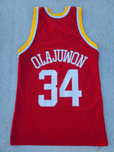 Load image into Gallery viewer, Vintage Mens Champion Houston Rockets Hakeem Olajuwon Jersey Size 36-Red