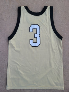 Vintage Mens Champion Purdue Boilermakers #3 Jersey Size 40-Gold