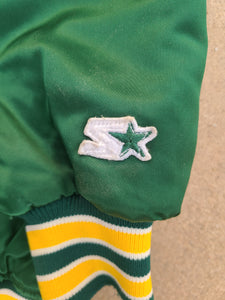 Vintage Mens Starter Oakland Athletics Satin Jacket Size Large-Green