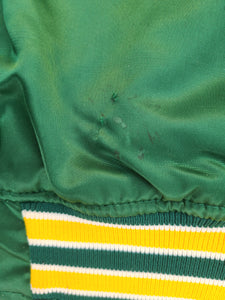 Vintage Mens Starter Oakland Athletics Satin Jacket Size Large-Green