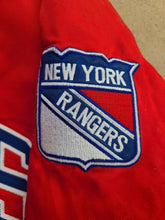 Load image into Gallery viewer, Vintage Mens Starter New York Rangers Button Up Jacket Size 2XL-Red