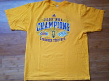 Load image into Gallery viewer, Mens Adidas Los Angeles Lakers 2009 NBA Champions Tshirt Size Medium-Gold